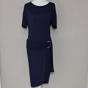 Venus Women’s Side Wrap Dress Navy Size XS NWOT